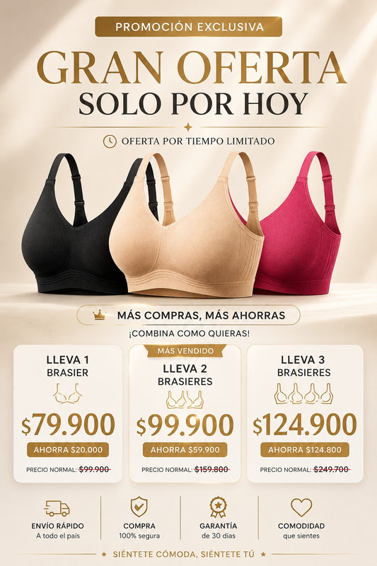 BRASIER ULTRA CÓMODO SIN VARILLAS | AJUSTE PERFECTO Y SOPORTE NATURAL⭐⭐⭐⭐⭐