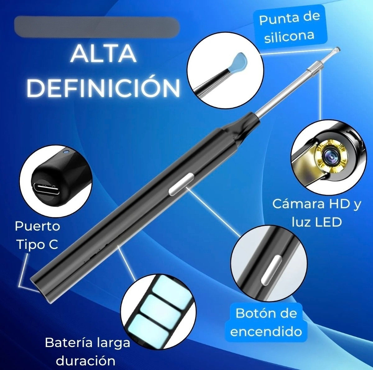 LIMPIADOR DE OÍDOS INTELIGENTE - VE DENTRO DE TU OÍDO Y ELIMINA EL CERUMEN DE FORMA SEGURA⭐⭐⭐⭐⭐