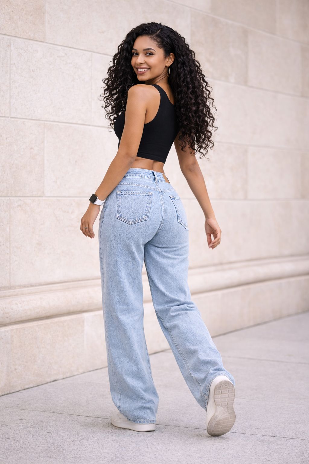 JEAN-864-Wide Leg Desgastado – Moderno, Cómodo y Atemporal⭐⭐⭐⭐⭐
