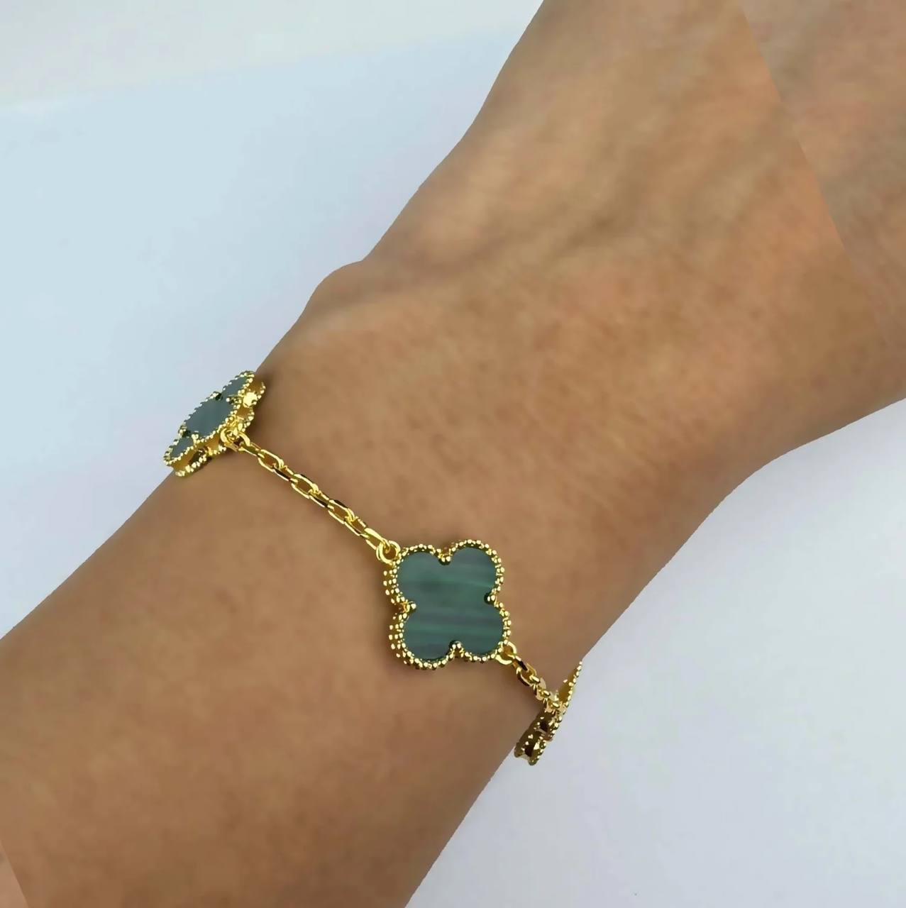 Suerte + Prosperidad = Pulsera de Trébol🍀 Incluye caja de regalo 🎁
