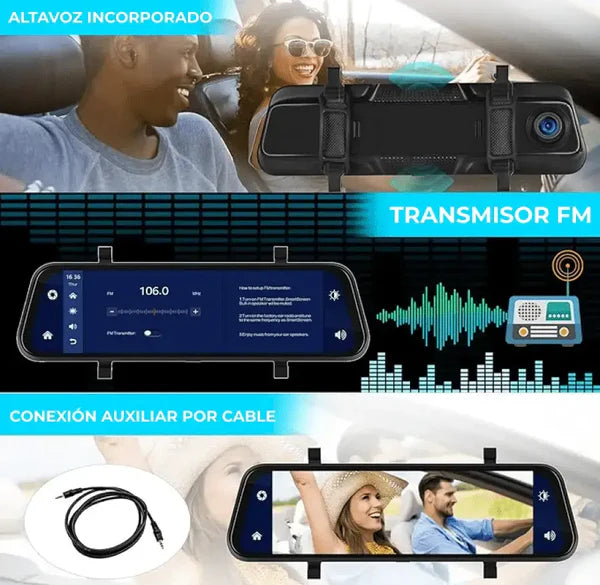 Espejo Retrovisor Doble cámara Full HD📹