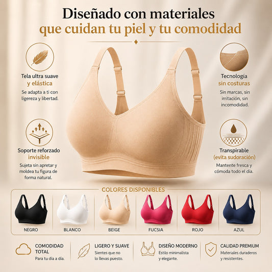 BRASIER ULTRA CÓMODO SIN VARILLAS | AJUSTE PERFECTO Y SOPORTE NATURAL⭐⭐⭐⭐⭐