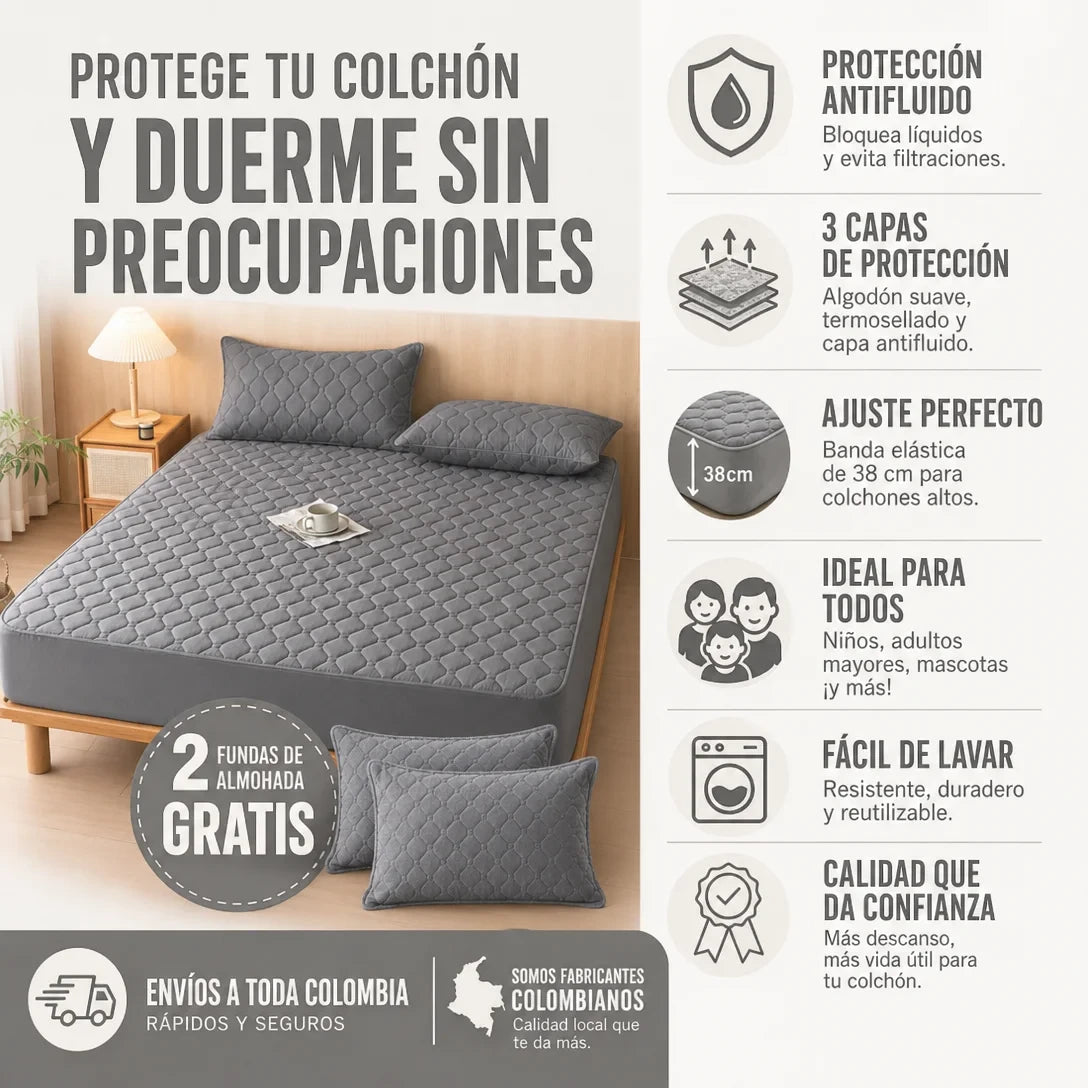 🛏️ PROTECTOR DE COLCHÓN 100% IMPERMEABLE – PROTECCIÓN TOTAL SIN FILTRACIONES - ⭐⭐⭐⭐⭐