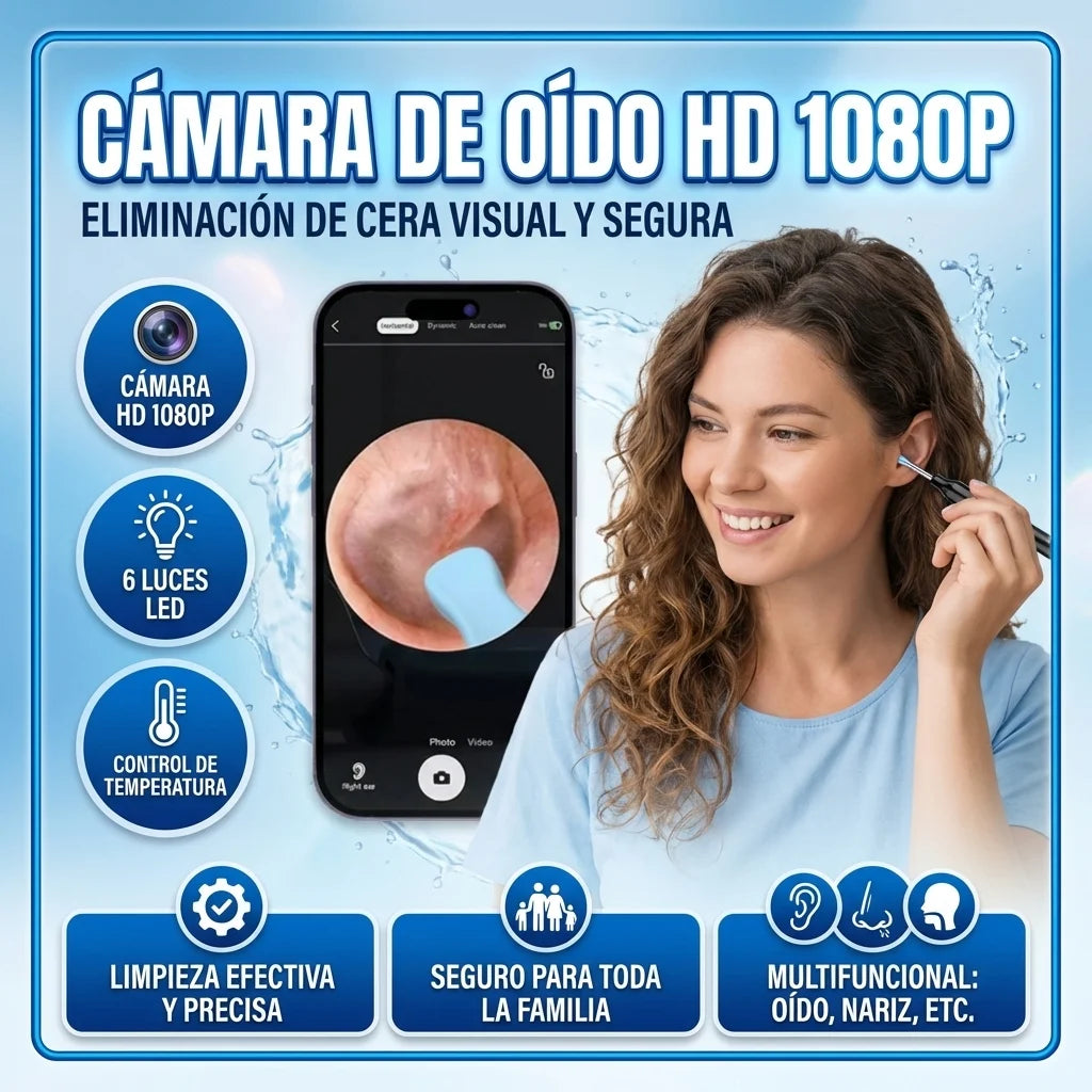 LIMPIADOR DE OÍDOS INTELIGENTE - VE DENTRO DE TU OÍDO Y ELIMINA EL CERUMEN DE FORMA SEGURA⭐⭐⭐⭐⭐